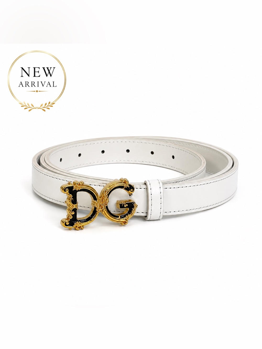 🤍 Women’s Leather Belt – White 🤍